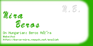 mira beros business card